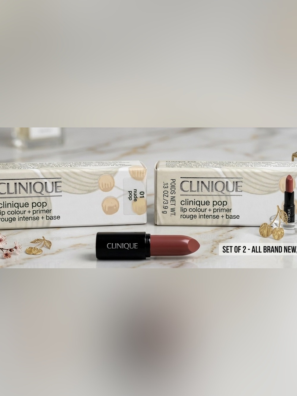 2 Clinique Nude Pop Lipstick Shade- Nude Pop